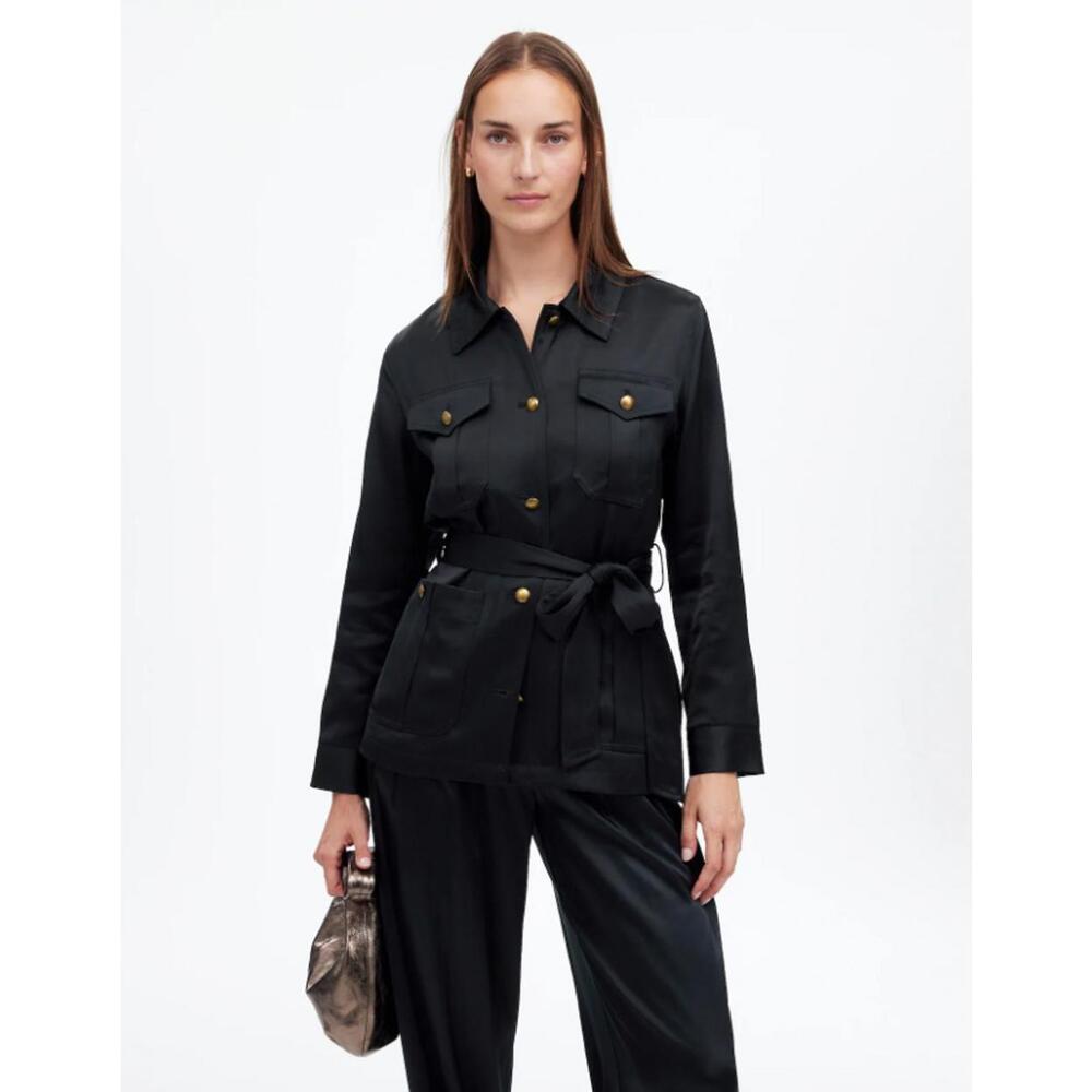 NWT Madewell Double-Faced Satin Safari Jacket - MSRP $188 -‎ Size Medium